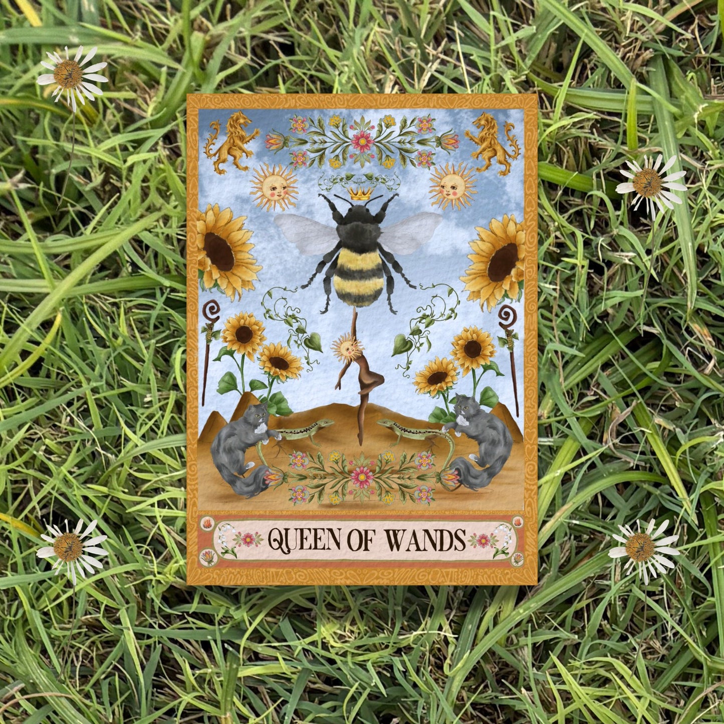 The Queen of Wands Fine Art Print - The Tarot Card Collection