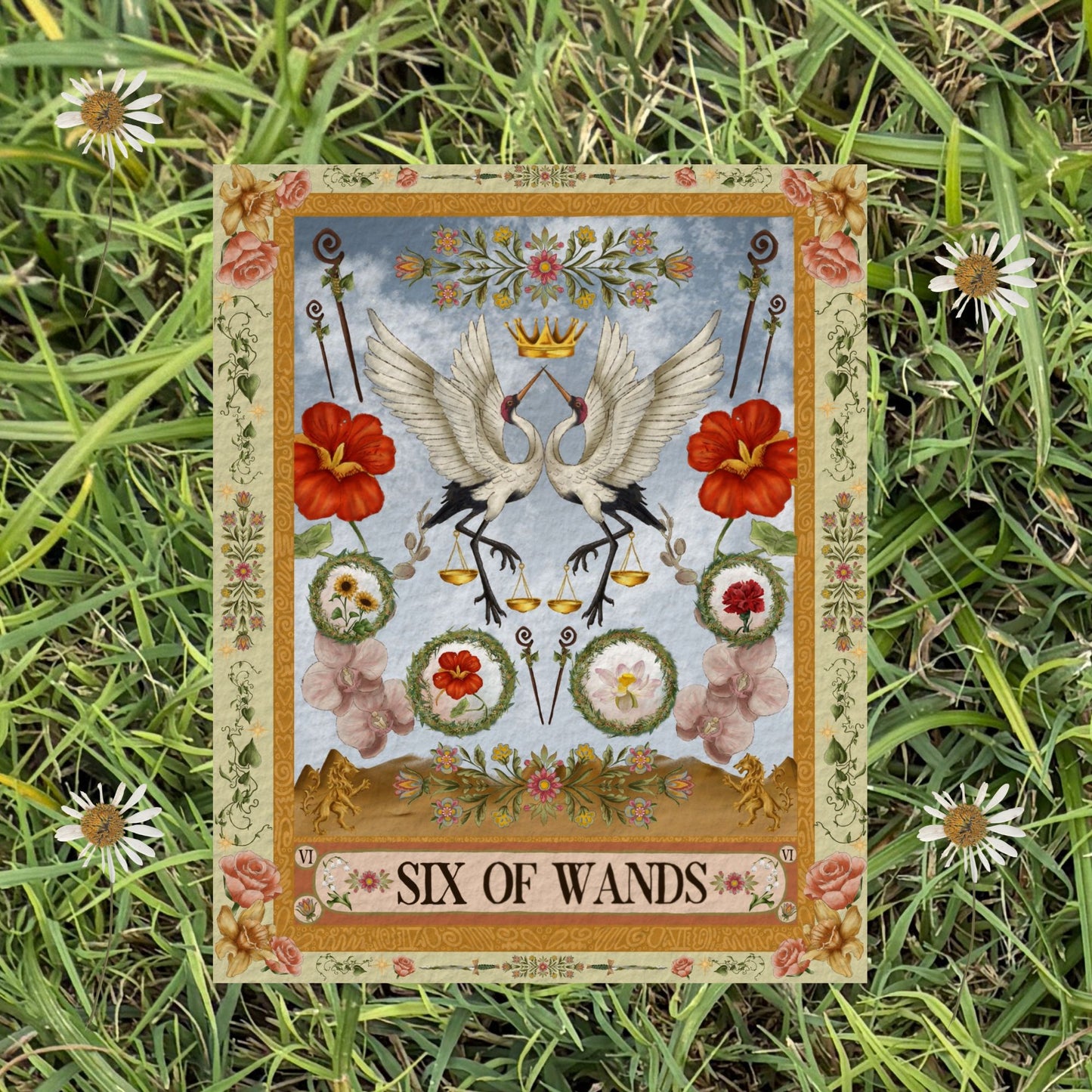 The Six of Wands Fine Art Print - The Tarot Card Collection