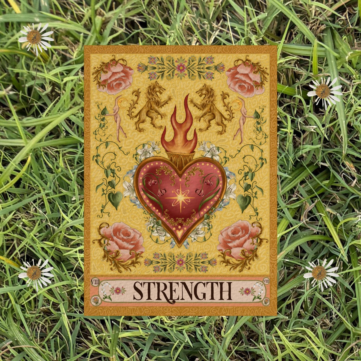 The Strength Card Fine Art Print - The Tarot Card Collection