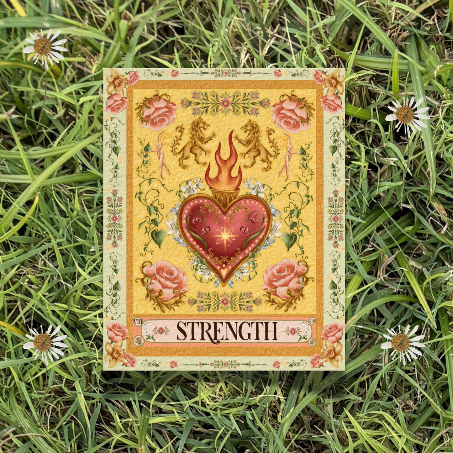 The Strength Card Fine Art Print - The Tarot Card Collection