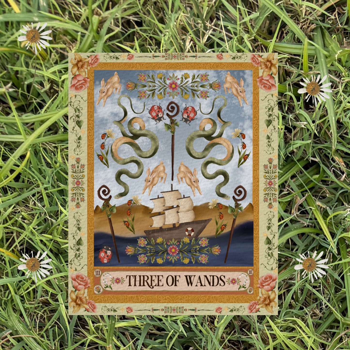 The Three of Wands Fine Art Print - The Tarot Card Collection