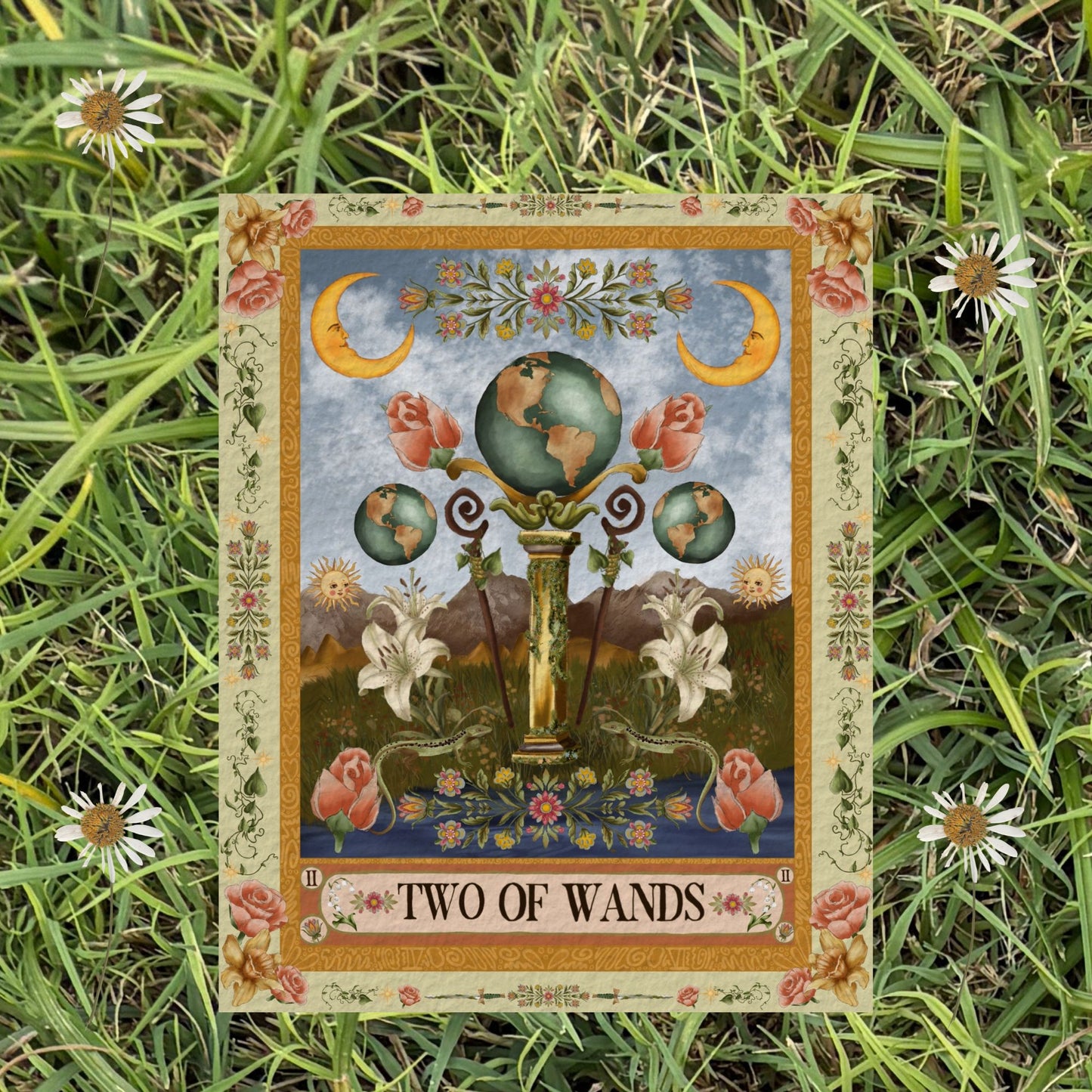 The Two of Wands Fine Art Print - The Tarot Card Collection