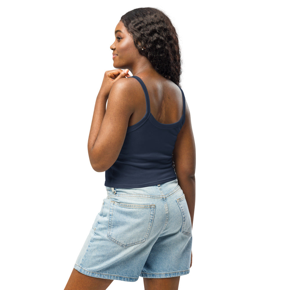 Cropped "i love bugs" Women’s Micro-Rib Tank Top