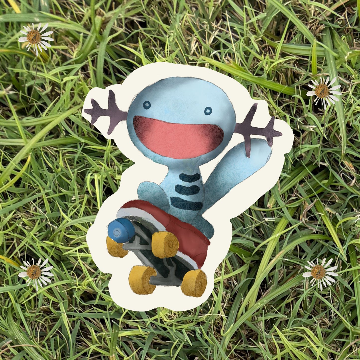 3" Folk Art Wooper Poke Vinyl Sticker - The Poke Collection